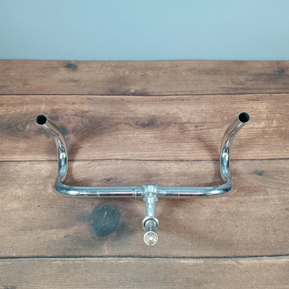 Vintage PIVO Bicycle Handlebars Silver Chrome Road Bike Racing Stems